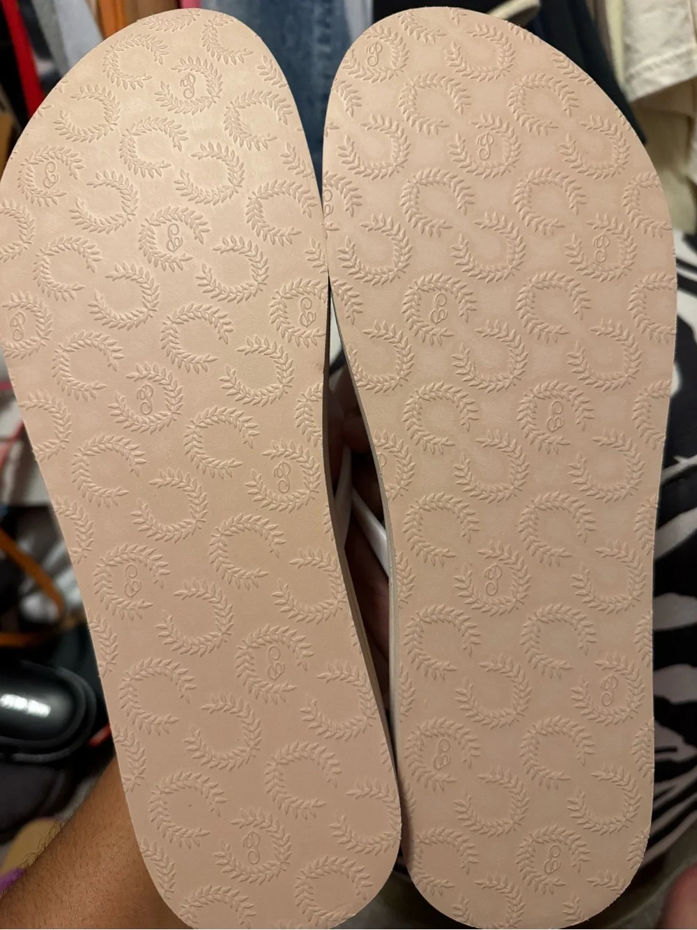 PINK Victoria's Secret Pale Pink Camo Flip Flop Sandals